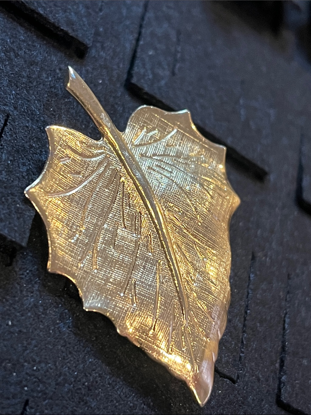 Vintage Gold Leaf Brooch  Vintage